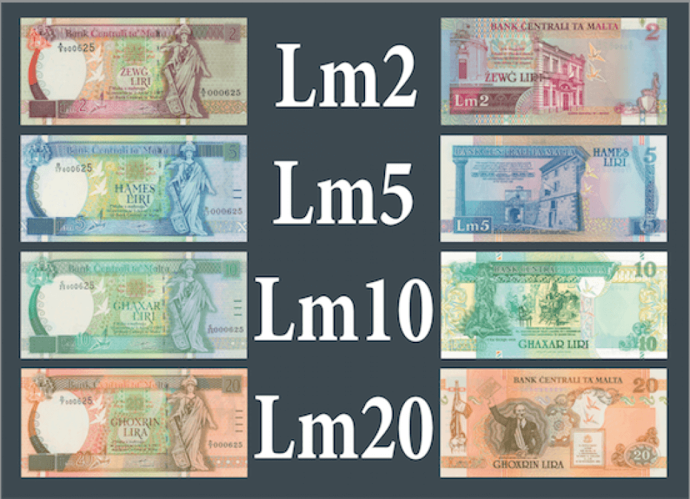 Malta Para Birimi Lira, Leri